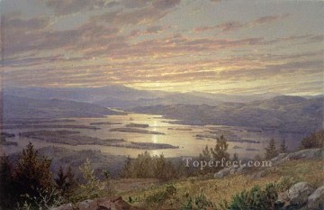  Red Canvas - Lake Squam from Red Hill MMA scenery William Trost Richards